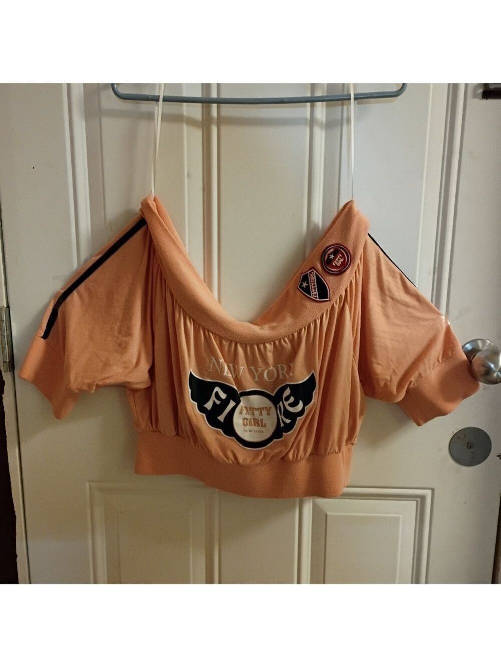 🆓 Free W/Purchase Fubu Coral Off The Shoulder Cropped Top Size Large